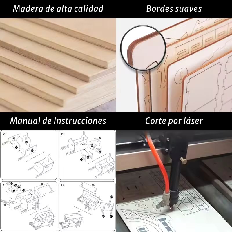 Puzzle 3D de Madera. Barco Pirata