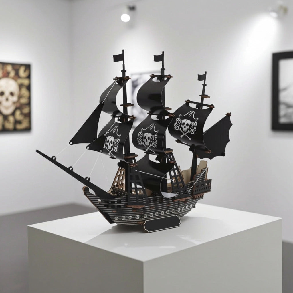 Puzzle 3D de Madera. Barco Pirata