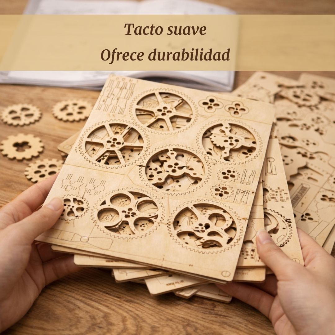 Puzzle 3D de Madera. Reloj de Pared Retro